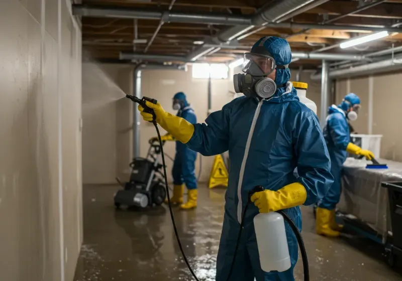 Basement Sanitization and Antimicrobial Treatment process in McClusky, ND